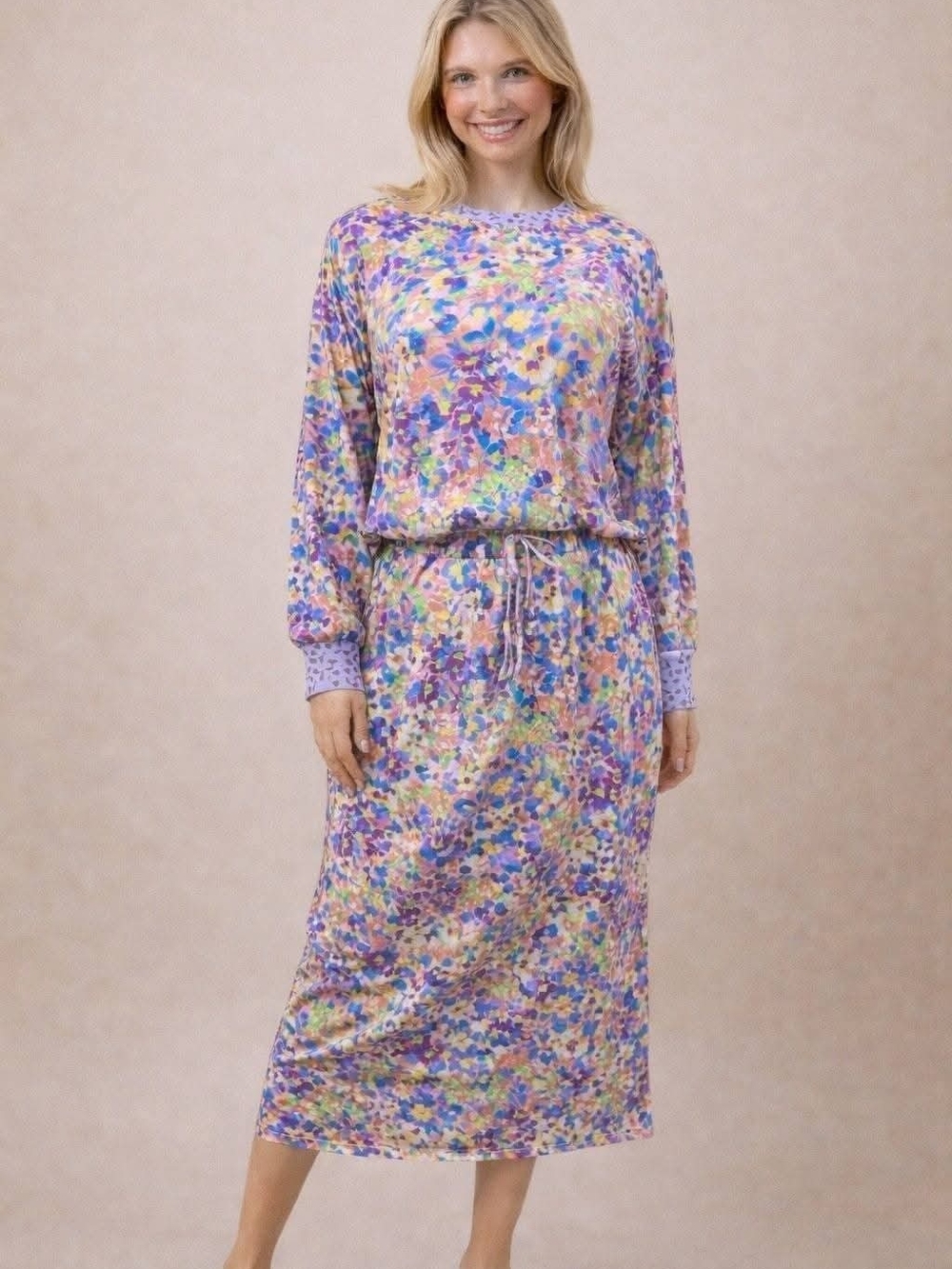 Floral Lavender Long Sleeve Outfit